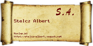 Stelcz Albert névjegykártya